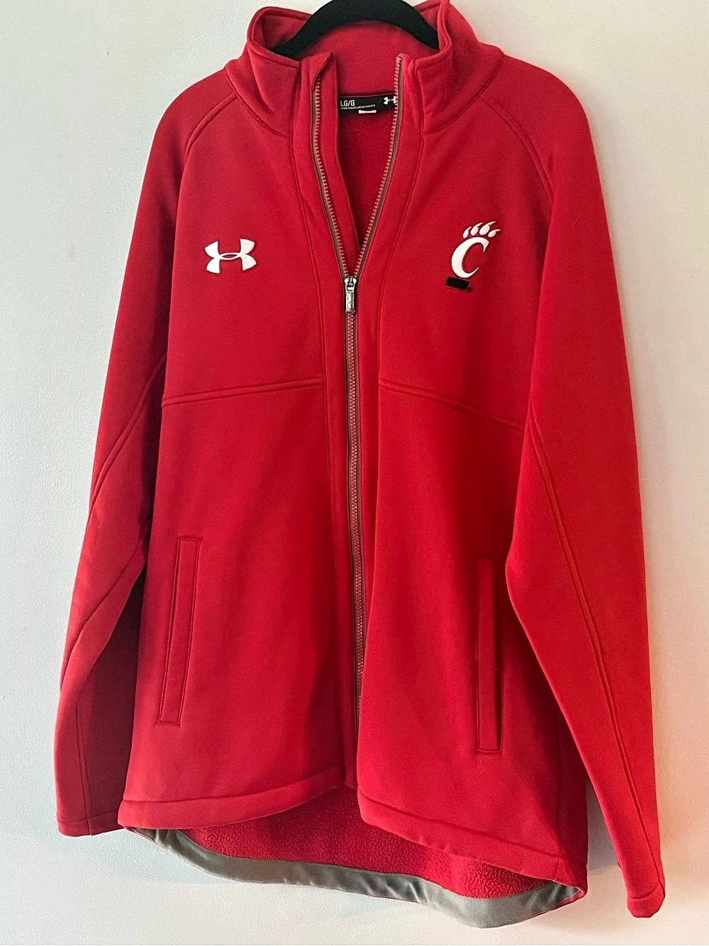Under Armour Cincinnati Bearcats Full Zip Jacket Red Large